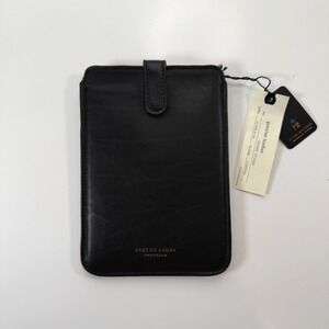 NWT SCOTCH & SODA Genuine Leather Mini Tablet Case Cover Black Magnetic‎ Closure